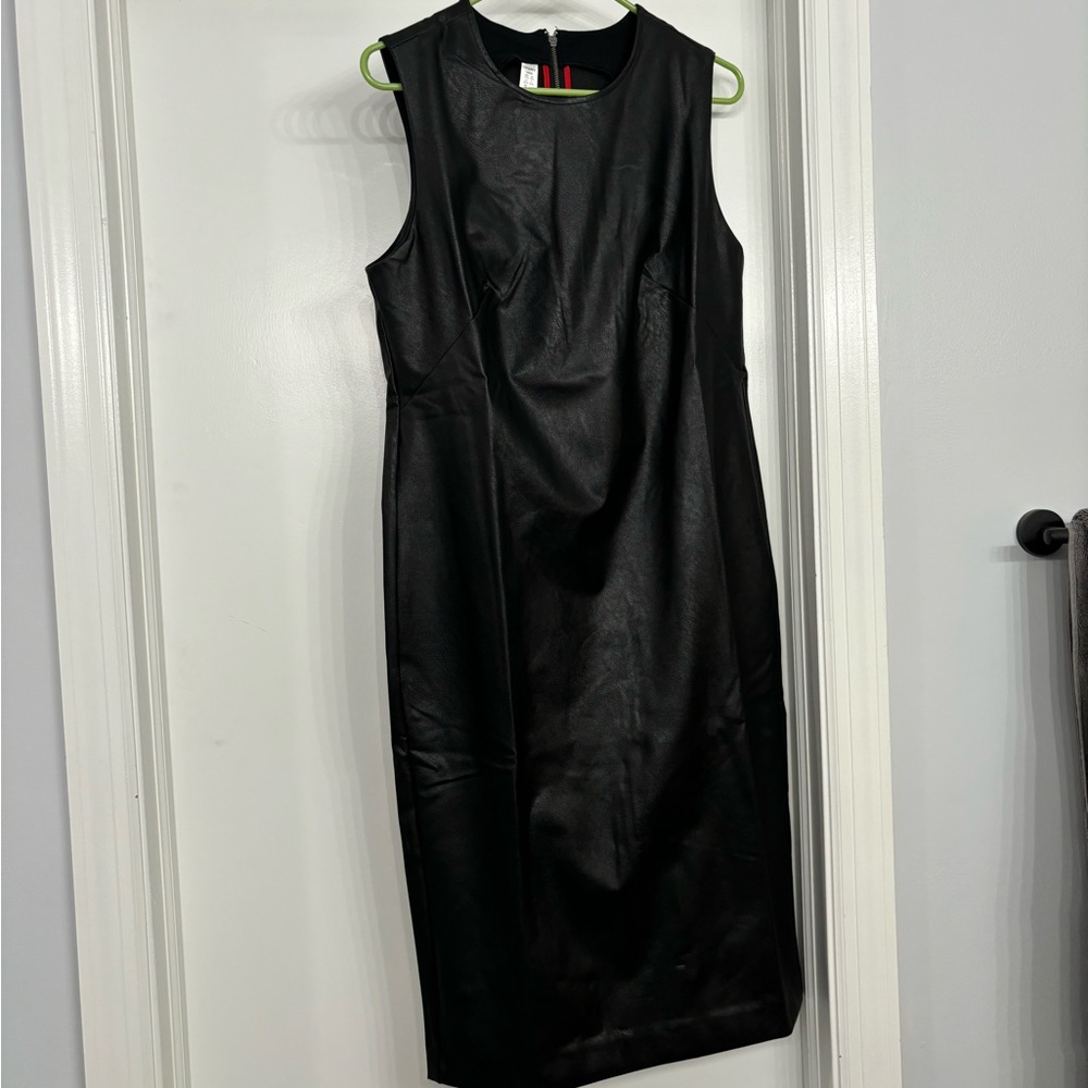 NWT!! Spanx Leather-like Sleeveless Sheath Dress